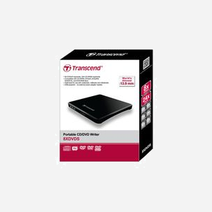 Transcend TS8XDVDS-K - Graveur DVD±R/RW Externe USB 2.0 Noir, Compatible CD-R/DVD±R DL/DVD-RAM, 142.8x13.9x148mm, Support Windows/macOS - Miniature 2
