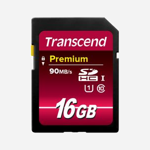 Transcend Carte SDHC 16Go Classe 10 UHS-I (U1) 90Mo/s NAND - TS16GSDU1 - Température -25°C à 85°C - 24x32x2.1mm - Conforme RoHS & CE/FCC - Miniature 1