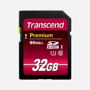 Transcend Carte SDHC 32GB Classe 10 UHS-I (U1) 90MB/s Lecture NAND Flash TS32GSDU1 - Dimensions 21x32x2.1mm - Température -25°C à 85°C - Miniature 1