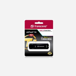 Transcend JetFlash 750 32GB USB 3.2 Gen 1 Type-A Boîtier Noir, Compatible Windows, macOS, Linux, Dimensions 69.5x19.8x8.8mm, Poids 10.3g - Miniature 2