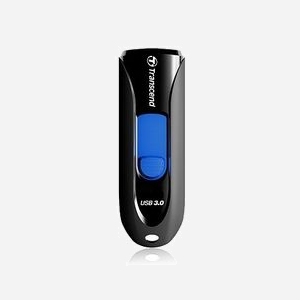 Transcend JetFlash 790 128GB USB 3.2 Gen 1 Type-A Noir/Bleu Coulissant (Slide) Windows/macOS/Linux - TS128GJF790K