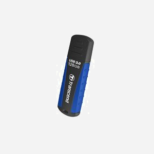 Transcend JetFlash 810 TS128GJF810: Clé USB 128Go USB Type-A 3.2 Gen 1, robuste, compatible Windows, macOS, Linux, 63.3x20.4x8.9mm, Noir/Bleu