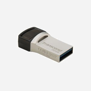 Transcend JetFlash 890 32GB Clé USB 3.2 Gen 1 Type-A/Type-C Noir/Argent (TS32GJF890S) Windows/macOS/Linux 28.6x14.3x8.6mm - Miniature 3