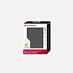 Transcend Boîtier Externe USB 3.2 Gen 1 pour HDD/SSD 2.5" SATA III - Gris, 7/9.5mm, Micro-USB, Incl. Kit Installation (Vis, Tournevis) - Miniature 3