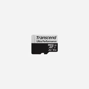 Transcend microSDXC 340S 128Go UHS-I U3 V30 A2 Classe 10 - Lecture 160Mo/s, Ecriture 125Mo/s - Résistant Chocs/Température/Rayons X - Miniature 1