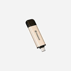 Transcend JetFlash 930C 128 Go USB Type-A/Type-C 3.2 Gen 1, Lecture 420Mo/s, Écriture 400Mo/s, Compatible Windows/macOS/Linux, Or - Miniature 3