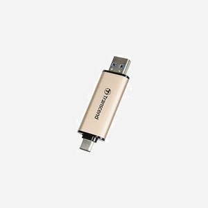 Transcend JetFlash 930C 256GB USB Type-A/Type-C 3.2 Gen 1 (3.1 Gen 1) 420/400 Mo/s Lecture/Écriture Compatible Windows/macOS/Linux Or - Miniature 2