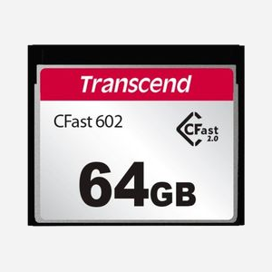 Transcend CFast 2.0 TS64GCFX602 - Mémoire Flash 64 Go MLC, Lecture 500 Mo/s, Écriture 350 Mo/s, Interface SATA III, Durabilité 1000 Cycles