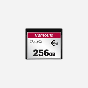 Transcend CFast 2.0 256 Go MLC, Lecture 500 Mo/s, Écriture 350 Mo/s, Interface SATA III, Température Opération -5°C à 70°C