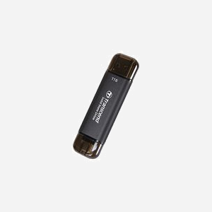 Transcend ESD310C 1 To SSD Externe USB 3.2 Gen 2x2 Thunderbolt, Lecture 1050 Mo/s, Écriture 950 Mo/s, USB Type-A/C, 3D NAND, Noir - Miniature 2