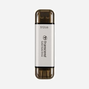 Transcend ESD310 512 Go SSD Externe USB 3.2 Gen 2 Type-A/Type-C, Lecture 1050 Mo/s, Écriture 950 Mo/s, Boîtier Aluminium, Compatible Windows/macOS