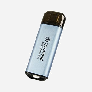 Transcend ESD300C 1 To SSD Externe USB 3.2 Gen 2 Type-C, Lecture 1050 Mo/s, Écriture 950 Mo/s, 3D NAND, Boîtier Aluminium Bleu, TS1TESD300C, Windows/macOS - Miniature 2