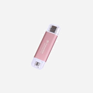 Transcend ESD310 1To SSD Externe USB Type-A/Type-C 3.2 Gen 2, Boîtier Aluminium Rose, Mémoire 3D NAND, Chiffrement Matériel, 10 Gbit/s - Miniature 2