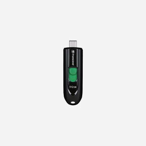 Transcend JetFlash 790C 512Go USB Type-C 3.2 Gen 1 Noir/Vert Slide (TS512GJF790C) Dimensions 63.6x21.2x10.6mm, Poids 9g - Miniature 1
