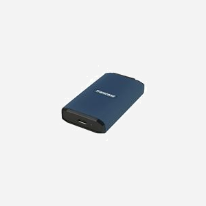 Transcend ESD410C 2 To SSD Externe USB Type-C 3.2 Gen 2 - Lecture/Écriture 2000 Mo/s - 3D NAND - Chiffrement AES 256-bit - Bleu - TS2TESD410C - Miniature 2