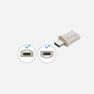 Transcend JetFlash 890 256Go Clé USB Type-A/USB Type-C 3.2 Gen 1 Argent - Dimensions 14.3x28.6x8.6mm, Poids 3g, Certifications BSMI/CE/EAC/FCC - Miniature 4