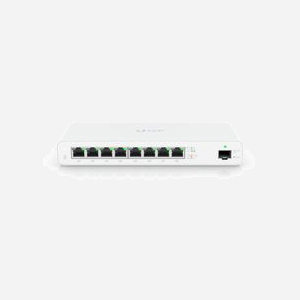 Ubiquiti UISP-S Switch L2 Gigabit Ethernet 8 ports RJ-45 PoE Passive + 1 port SFP, Alimentation DC 20-28V, Boîtier polycarbonate blanc - Miniature 3