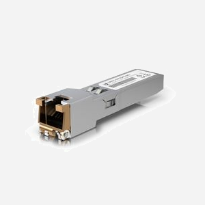 Ubiquiti UACC-CM-RJ45-MG Module SFP+ Cuivre 10 Gigabit Ethernet (10GBASE) RJ45, portée 100m, consommation 1.9W, certifications CE/UKCA - Miniature 1