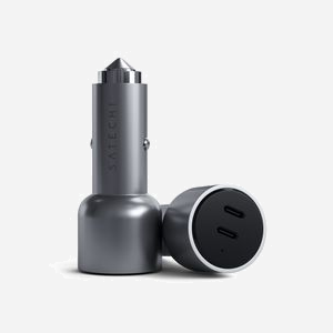 Satechi ST-U2C40CCM Chargeur Auto Allume-cigare 2 Ports USB-C Power Delivery 20W Noir Compatibilité Universelle, Diamètre 3.04cm, Poids 76g - Miniature 4