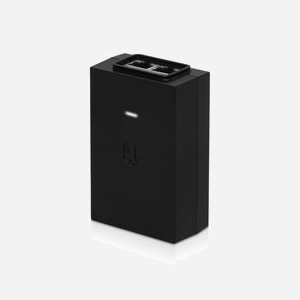 Ubiquiti POE-48-24W(EU) Injecteur PoE Fast Ethernet 10/100 Mbps, 48V, 24W, Ports RJ-45, Noir, 100-240V, Certifié CE/FCC/IC/UL, 88x57x33mm