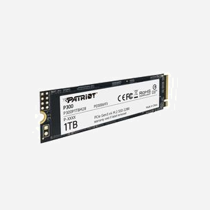 Patriot Memory P300 1 To SSD M.2 PCIe 3.0 NVMe 1.3 - Lecture 2.1 Go/s, Écriture 1.65 Go/s - 290k/260k IOPS - TBW 320 - P300P1TBM28 - Miniature 3