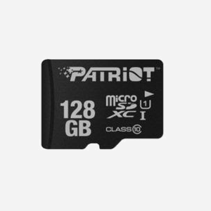 Patriot Memory PSF128GMDC10 : Carte MicroSDXC 128 Go UHS-I Classe 10, Vitesse de Lecture 80 Mo/s, Classe de Vitesse UHS U1, Dimensions 11x15x10 mm