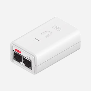 Ubiquiti POE-24-7W-G-WH Injecteur PoE Gigabit Ethernet 24V, 7W, 2 ports RJ-45, 100-240V, 50/60Hz, Blanc, 72x45x33mm, Température 0-40°C - Miniature 1