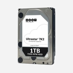 Western Digital Ultrastar HUS722T1TALA604 HDD 1To 7200tr/min 128Mo 3.5" SATA III, débit 191MiB/s, latence 4.2ms, 5-60°C, 8.1W - Miniature 1