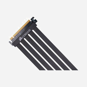 Corsair CC-8900419 Rallonge PCI-E x16 (Gen 3.0) 0.3m - Connecteur mâle droit vers connecteur femelle haut - Noir - Pour carte vidéo - 54g - Miniature 2