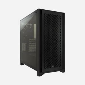 Corsair 4000D Airflow Midi Tower Noir - Boîtier PC ATX/EATX/micro ATX/Mini-ITX, 2x3.5", 2x2.5", 2x120mm, USB 3.2 Gen 1/Gen 2, Acier/Plastique/Verre Trempé