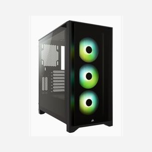 Corsair iCUE 4000X RGB, Boîtier PC Midi Tower Noir, ATX/EATX/microATX/Mini-ITX, 2x 3.5", 2x 2.5", 3x 120mm avant, USB 3.2 Gen 1/Gen 2 Type-A/Type-C - Miniature 2