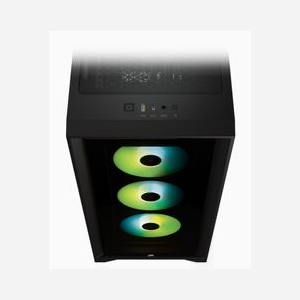 Corsair iCUE 4000X RGB, Boîtier PC Midi Tower Noir, ATX/EATX/microATX/Mini-ITX, 2x 3.5", 2x 2.5", 3x 120mm avant, USB 3.2 Gen 1/Gen 2 Type-A/Type-C - Miniature 4