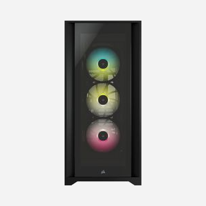 Corsair iCUE 5000X RGB - Boîtier PC Midi Tower Noir, Acier/Verre Trempé, ATX/EATX/mATX/ITX, 2x3.5", 4x2.5", USB 3.2 Gen 1/2, 3x120mm avant - Miniature 1