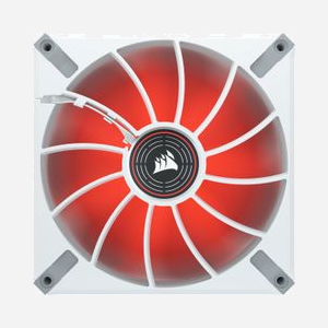 Corsair ML140 LED ELITE Blanc - Ventilateur 140mm, 400-1600 RPM, 82.9 CFM, 0.3-2.06 mmH2O, Palier à Lévitation Magnétique, LED Rouge, 31.8 dB - Miniature 4