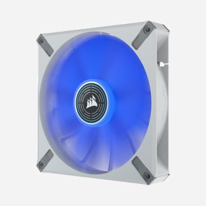 Ventilateur Corsair ML140 LED ELITE 140mm Blanc, 400-1600 tr/min, 10-31.8 dB, 82.9 CFM, 0.3-2.06 mmH2O, Palier à lévitation magnétique, LED Bleues - Miniature 2