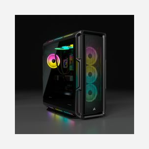 Corsair CC-9011230-WW Boîtier PC Midi Tower Noir, ATX, 2x3.5", 4x2.5", 9 slots, USB 3.2 Gen 1/2, Ventilateurs 3x120mm avant, Radiateurs 360mm, Fenêtre Verre Trempé - Miniature 3