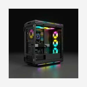 Corsair CC-9011230-WW Boîtier PC Midi Tower Noir, ATX, 2x3.5", 4x2.5", 9 slots, USB 3.2 Gen 1/2, Ventilateurs 3x120mm avant, Radiateurs 360mm, Fenêtre Verre Trempé - Miniature 5