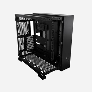 Corsair 6500D AIRFLOW Midi Tower Noir (CC-9011259-WW) ATX, 3x3.5", 3x2.5", 11 slots, façade mesh, radiateurs 360mm, USB 3.2 Gen 1/Gen 2, 328x481x496mm - Miniature 3