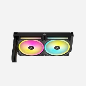 Corsair H115i Kit Watercooling CPU, Radiateur 322x140x27mm, 2x 140mm (400-2000 RPM, 82.5 CFM), Sockets LGA1700/AM5, Noir - Miniature 3