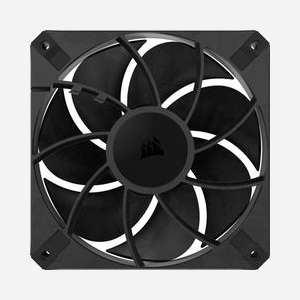 Ventilateur Corsair RS120 MAX 12cm Noir (Kit de 3) - 120x120x30mm, 2000 tr/min, 72 CFM, 4.2 mmH2O, 29.5 dB(A), Connecteur 4-Pin PWM - Miniature 4