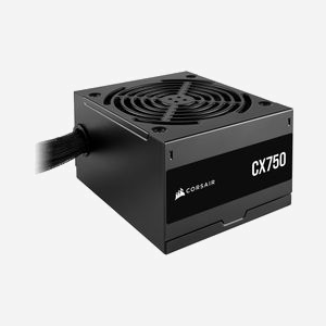 Alimentation Corsair CX750 750W ATX 24-pin, 100-240V, 80 PLUS Bronze, câbles non-modulaires, connecteur EPS, ventilateur 12cm, Ref CP-9020279-EU - Miniature 1