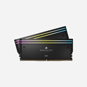 Corsair Dominator Titanium 32Go (2x16Go) DDR5 6400MHz CL32 DIMM 288-pin avec radiateur, Intel XMP 3.0, éclairage RGB, CMP32GX5M2B6400C32