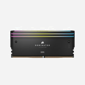 Corsair Dominator Titanium 32Go (2x16Go) DDR5 6400MHz CL32 DIMM 288-pin avec radiateur, Intel XMP 3.0, éclairage RGB, CMP32GX5M2B6400C32 - Miniature 3