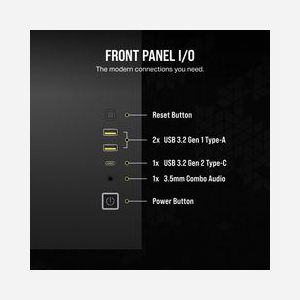 Corsair 2500X RGB Micro Tower Noir - Boîtier PC Micro ATX, 2x3.5" & 2x2.5", USB 3.2 Gen1/Gen2 Type-A/C, Radiateur 360mm max, Panneau Verre Trempé - Miniature 2