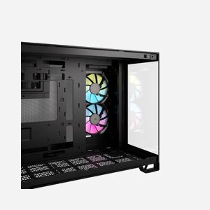 Corsair 2500X RGB Micro Tower Noir - Boîtier PC Micro ATX, 2x3.5" & 2x2.5", USB 3.2 Gen1/Gen2 Type-A/C, Radiateur 360mm max, Panneau Verre Trempé - Miniature 4