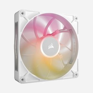 Ventilateur Corsair iCUE LINK RX140 MAX RGB 140mm Blanc, 300-1600 RPM, 102.9 CFM, 2.38 mmH2O, 31 dBA, iCUE compatible, 8 LEDs RGB