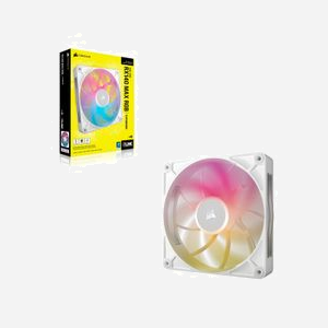 Ventilateur Corsair iCUE LINK RX140 MAX RGB 140mm Blanc, 300-1600 RPM, 102.9 CFM, 2.38 mmH2O, 31 dBA, iCUE compatible, 8 LEDs RGB - Miniature 4