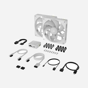 Ventilateur Corsair iCUE LINK RX140 MAX RGB 140mm Blanc (x2) 300-1600RPM 102.9CFM 2.38mmH2O avec 8 LEDs RGB et contrôleur inclus - Miniature 3