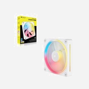 Ventilateur Corsair iCUE LINK LX120-R RGB 120mm Blanc, 2400 tr/min, 70 CFM, 35.1 dB, Pression 3.8 mmH2O, 18 LED RGB, CO-9051053-WW - Miniature 3