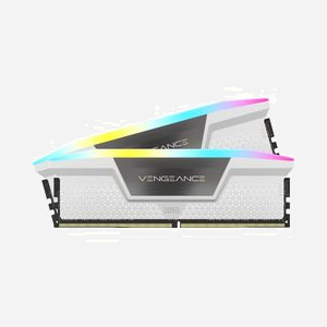 Corsair Vengeance RGB White DDR5 32Go (2x16Go) 5200MHz DIMM 288-pin, Latence CL40, XMP 3.0, Radiateur, Rétroéclairage Multicolore - Miniature 1